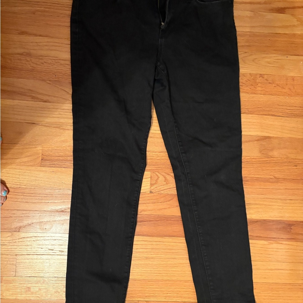 LOFT Black Straight Leg Jeans Classic Denim